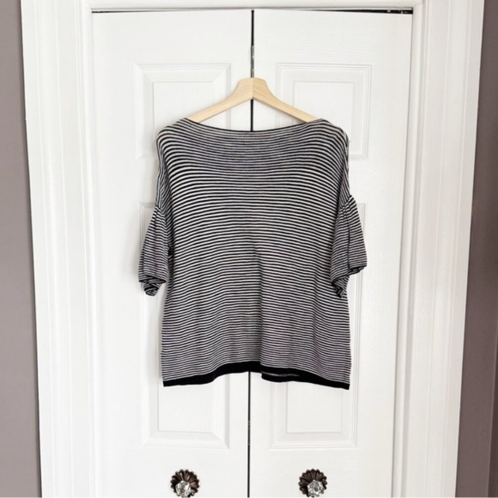 LOFT short ruffle sleeve sweater